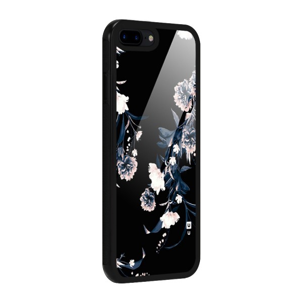 White Flora Glass Back Case for iPhone 8 Plus