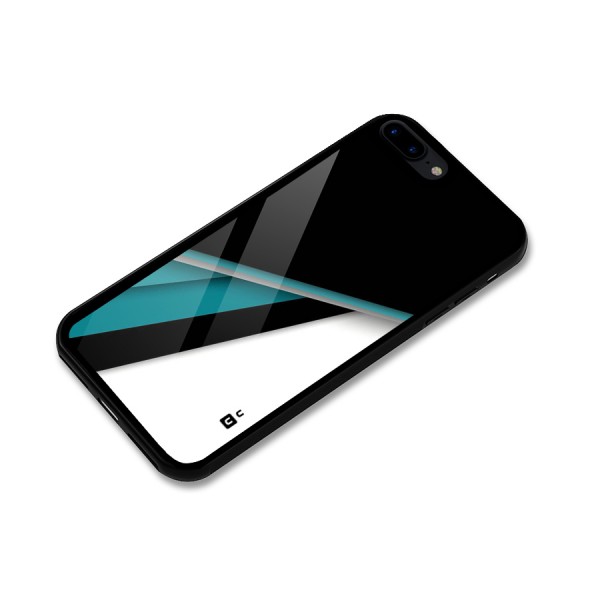 Abstract Lines Of Blue Glass Back Case for iPhone 8 Plus