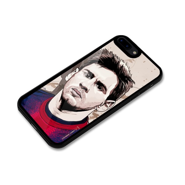 Barca King Messi Glass Back Case for iPhone 8 Plus