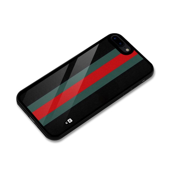 Basic Colored Stripes Glass Back Case for iPhone 8 Plus