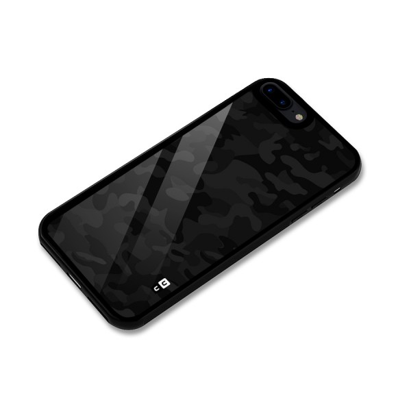 Black Camouflage Glass Back Case for iPhone 8 Plus