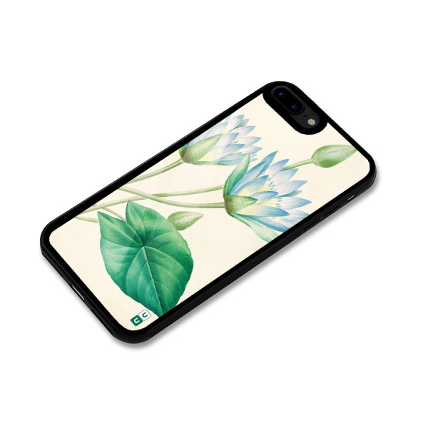 Blue Lotus Glass Back Case for iPhone 8 Plus