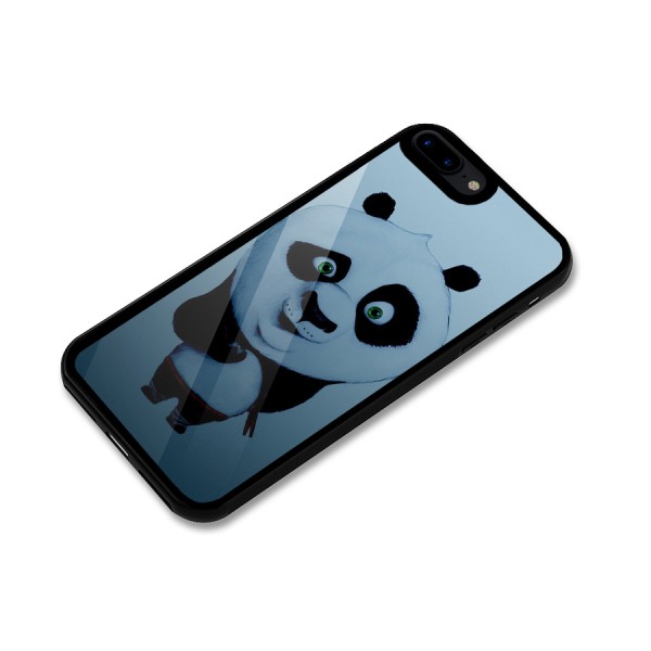 Confused Cute Panda Glass Back Case for iPhone 8 Plus