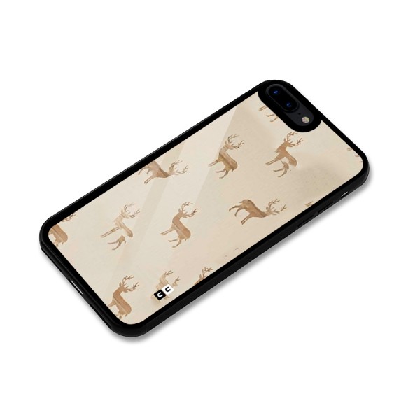 Deer Pattern Glass Back Case for iPhone 8 Plus