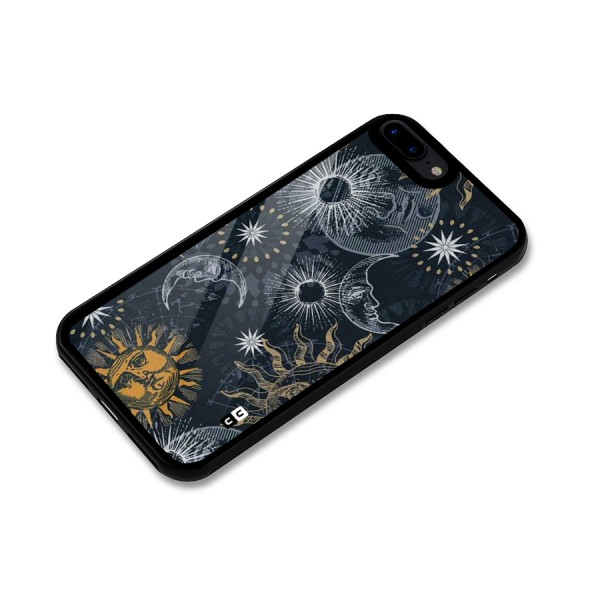 Moon And Sun Glass Back Case for iPhone 8 Plus