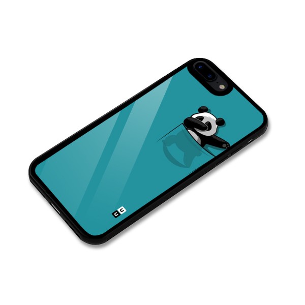 Panda Dabbing Away Glass Back Case for iPhone 8 Plus