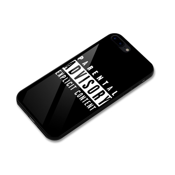 Parental Advisory Label Glass Back Case for iPhone 8 Plus
