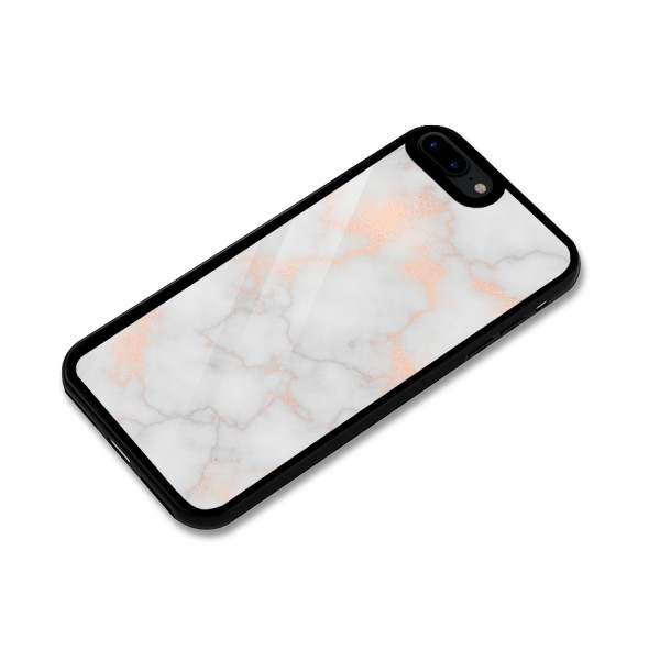 RoseGold Marble Glass Back Case for iPhone 8 Plus