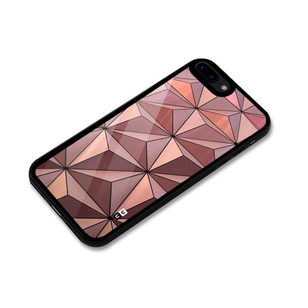 Rosegold Abstract Shapes Glass Back Case for iPhone 8 Plus