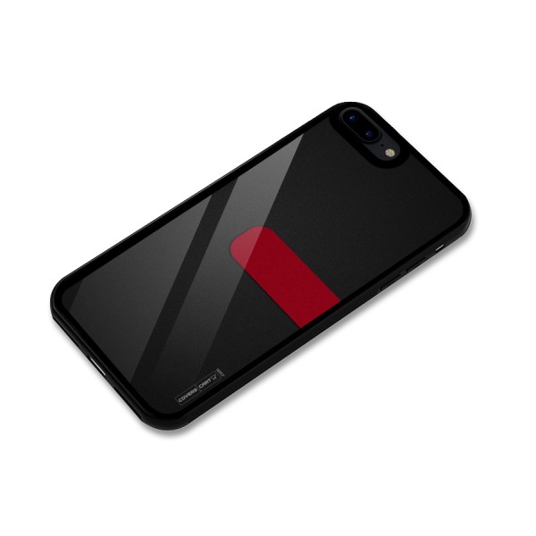 Single Red Stripe Glass Back Case for iPhone 8 Plus