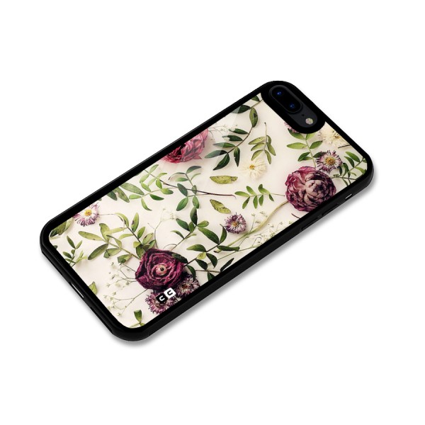 Vintage Rust Floral Glass Back Case for iPhone 8 Plus