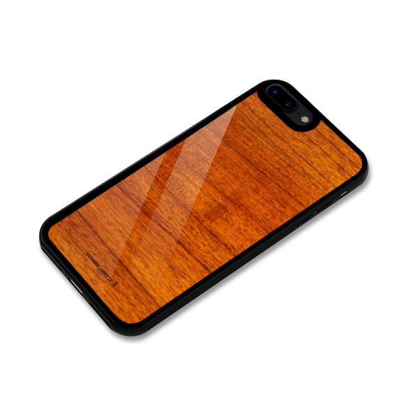 Wood Texture Design Glass Back Case for iPhone 8 Plus