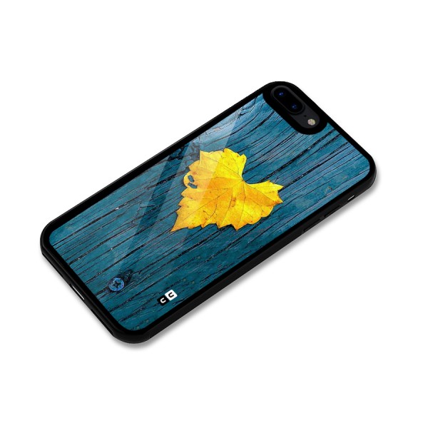 Yellow Leaf Glass Back Case for iPhone 8 Plus