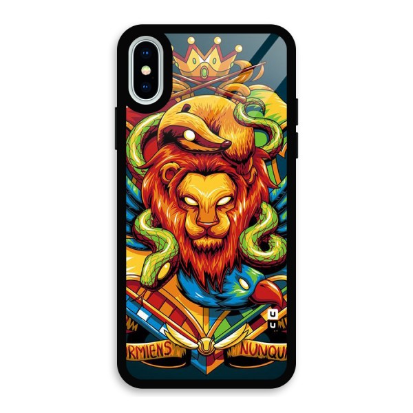 Animal Art Glass Back Case for iPhone X