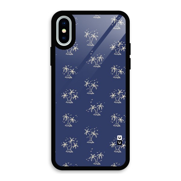 Beach Trees Glass Back Case for iPhone X