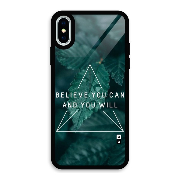 Believe You Can Motivation Glass Back Case for iPhone X