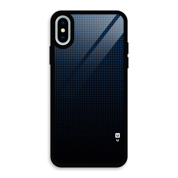 Blue Dots Shades Glass Back Case for iPhone X