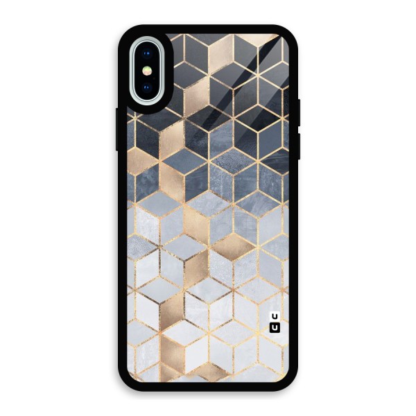 Blues And Golds Glass Back Case for iPhone X
