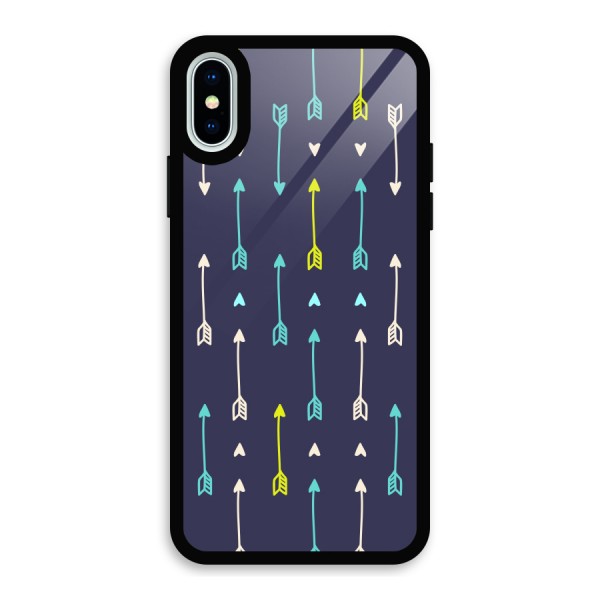 Boho Arrow Pattern Glass Back Case for iPhone X