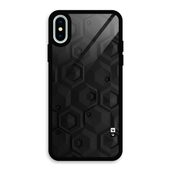 Classic Hexa Glass Back Case for iPhone X