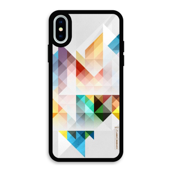 Colorful Geometric Art Glass Back Case for iPhone X