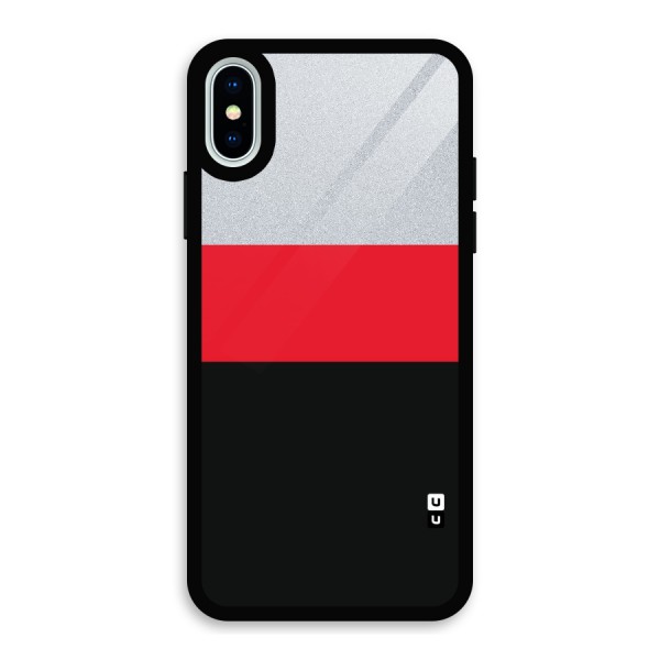 Cool Melange Stripe Glass Back Case for iPhone X