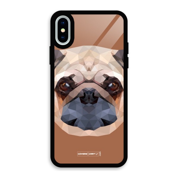 Cute Pug Glass Back Case for iPhone X