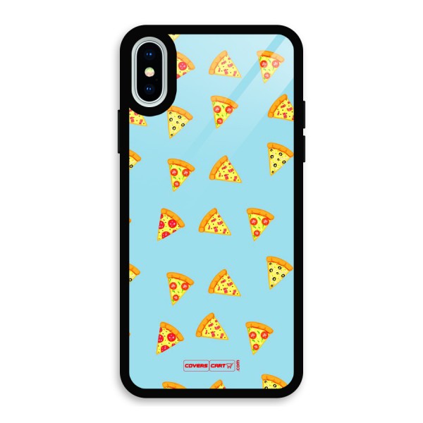 Cute Slices of Pizza Glass Back Case for iPhone X