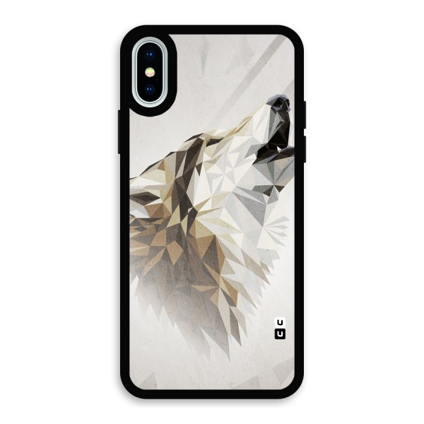 Diamond Wolf Glass Back Case for iPhone X