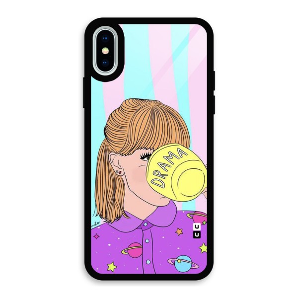 Drama Cup Glass Back Case for iPhone X