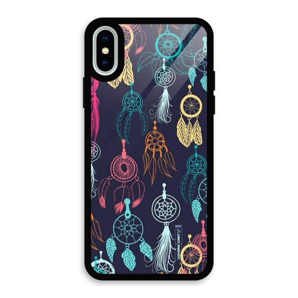 Dream Catcher Pattern Glass Back Case for iPhone X