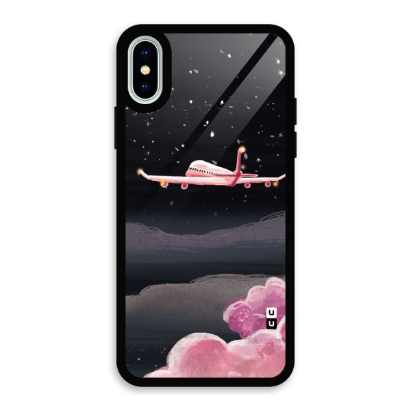 Fly Pink Glass Back Case for iPhone X