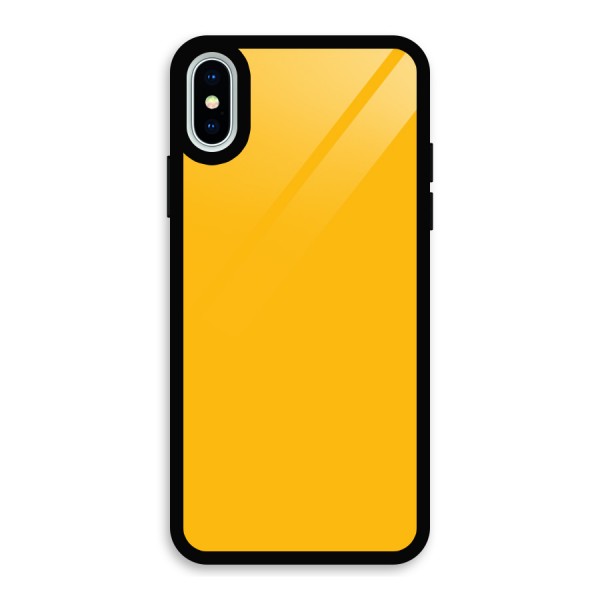 Gold Yellow Glass Back Case for iPhone X