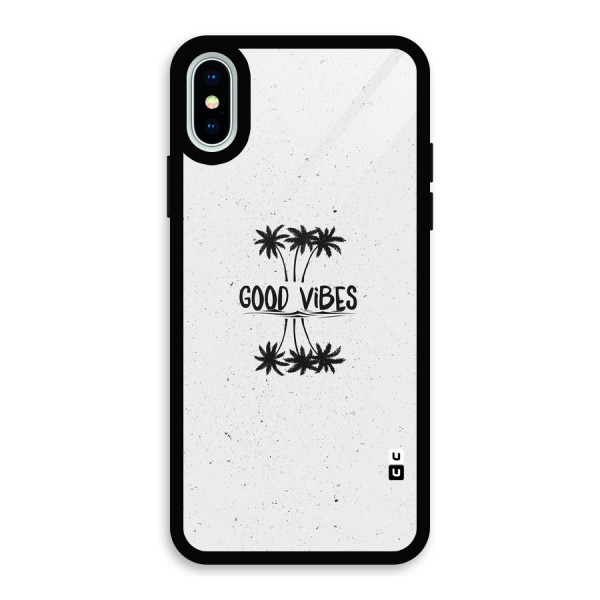 Good Vibes Rugged Glass Back Case for iPhone X