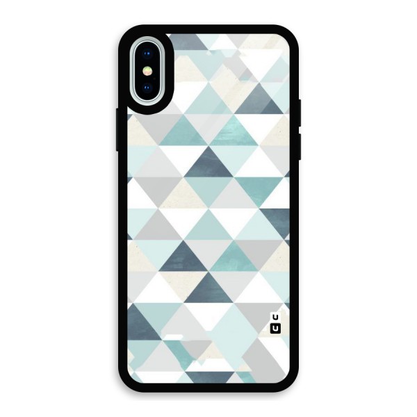 Green And Grey Pattern Glass Back Case for iPhone X