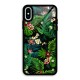 Green Leaf Design Glass Back Case for iPhone X