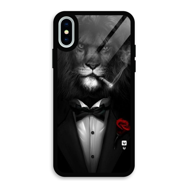 Lion Class Glass Back Case for iPhone X