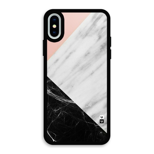 Marble Cuts Glass Back Case for iPhone X