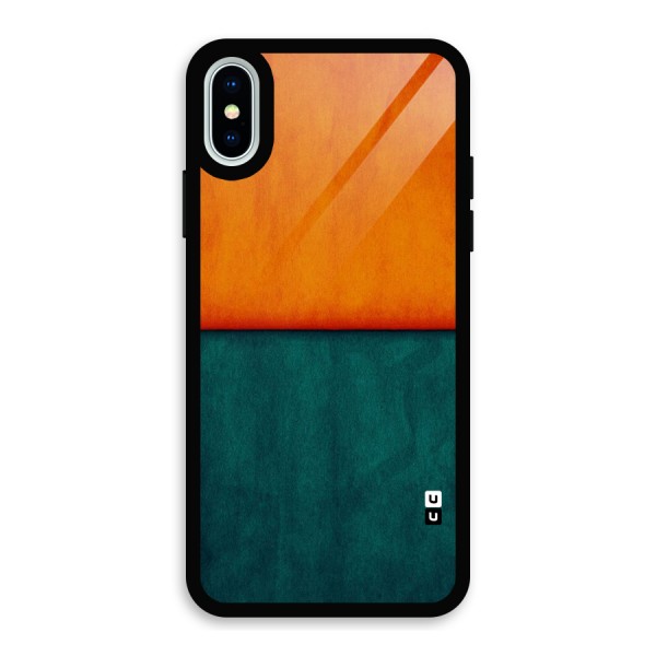 Orange Green Shade Glass Back Case for iPhone X