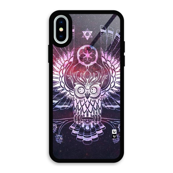 Owl Quirk Swag Glass Back Case for iPhone X