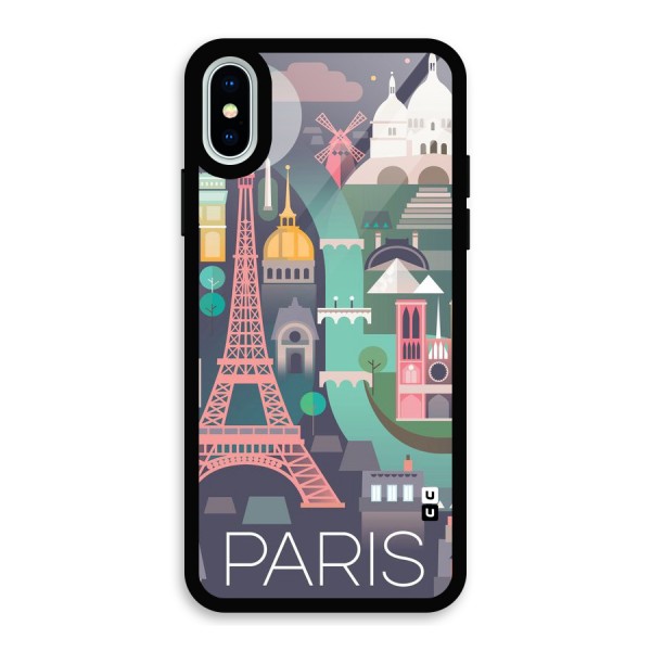 Pink Cute Tower Glass Back Case for iPhone X