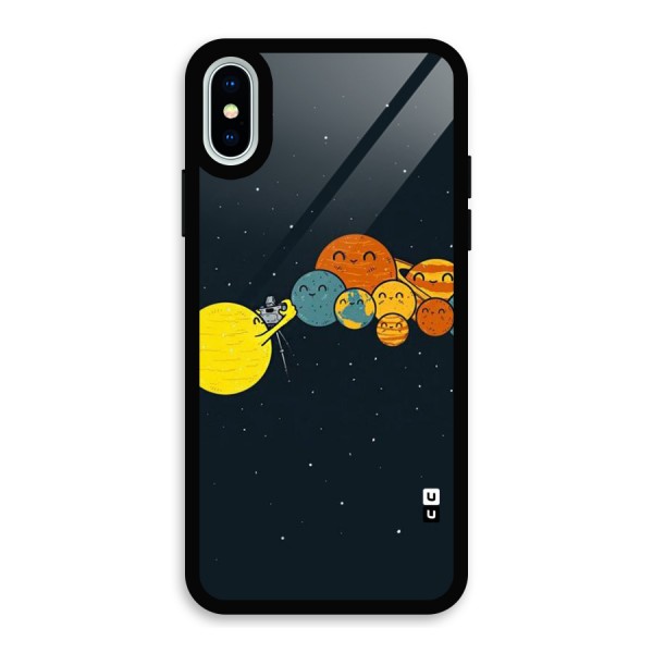 Planet Family Glass Back Case for iPhone X