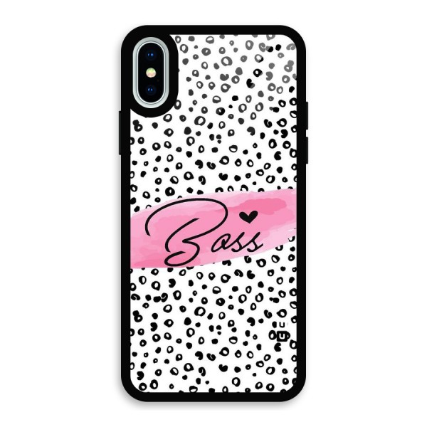 Polka Boss Glass Back Case for iPhone X