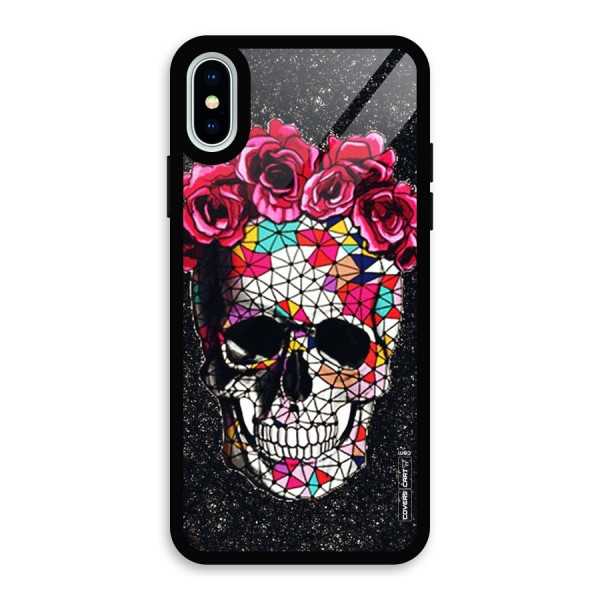 Pretty Dead Face Glass Back Case for iPhone X