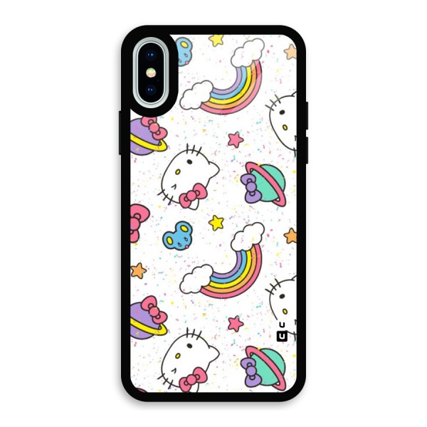 Rainbow Kit Tee Glass Back Case for iPhone X