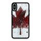 Red Maple Snow Glass Back Case for iPhone X