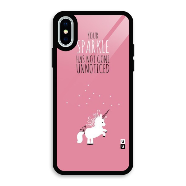 Sparkle Not Unnoticed Glass Back Case for iPhone X