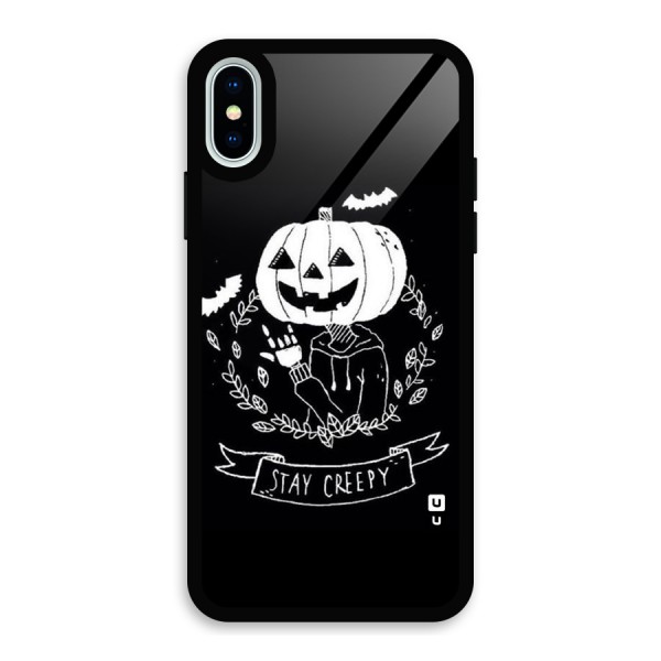 Stay Creepy Glass Back Case for iPhone X