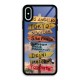 Travel Signs Glass Back Case for iPhone X