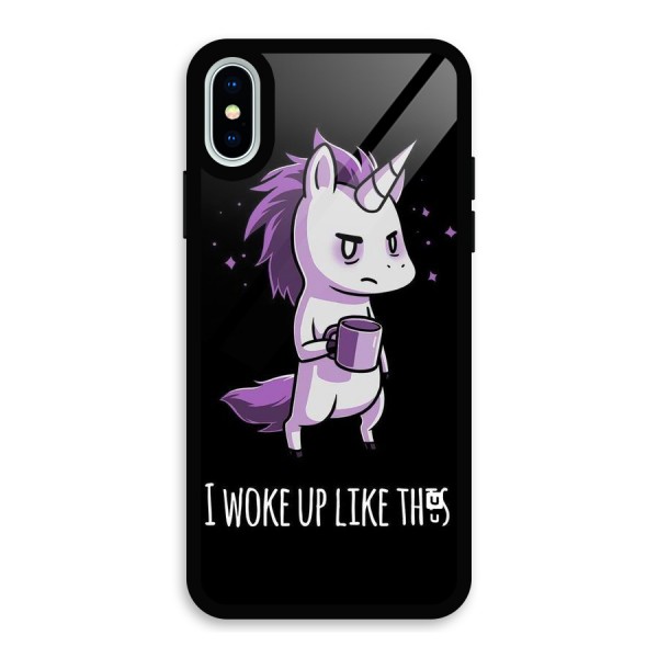 Unicorn Morning Glass Back Case for iPhone X